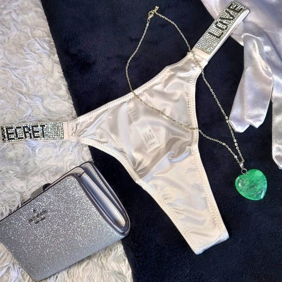 White Satin Panties. White Satin Thong. Women Satin. Santin Soft Thong. - Picture 2 of 6